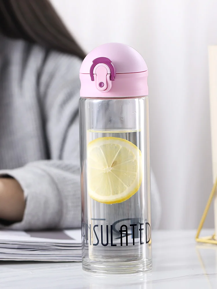 Уличная бутылка для воды стеклянная портативная новинка милые спортивные