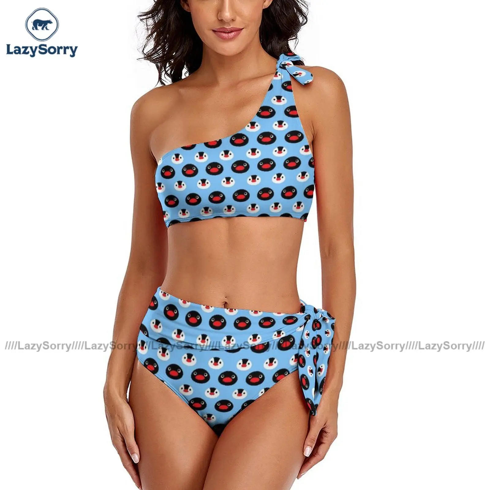 

Pingu Bikini Swimsuit Adjustable Hot Swimwear Rave Teenage Fashion 2 Piece Bathing Suit