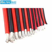 1 meter red and 1meter black silicon wire 8awg 10awg 12awg 14awg 16awg 18awg 22awg heatproof soft silicone silica gel wire cable
