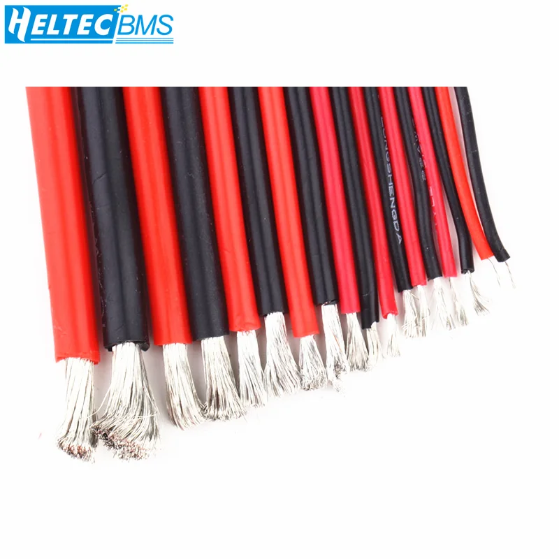 1 м красный и черный кремниевый провод 8AWG 10AWG 12AWG 14AWG 16AWG 18AWG 22AWG термостойкий мягкий