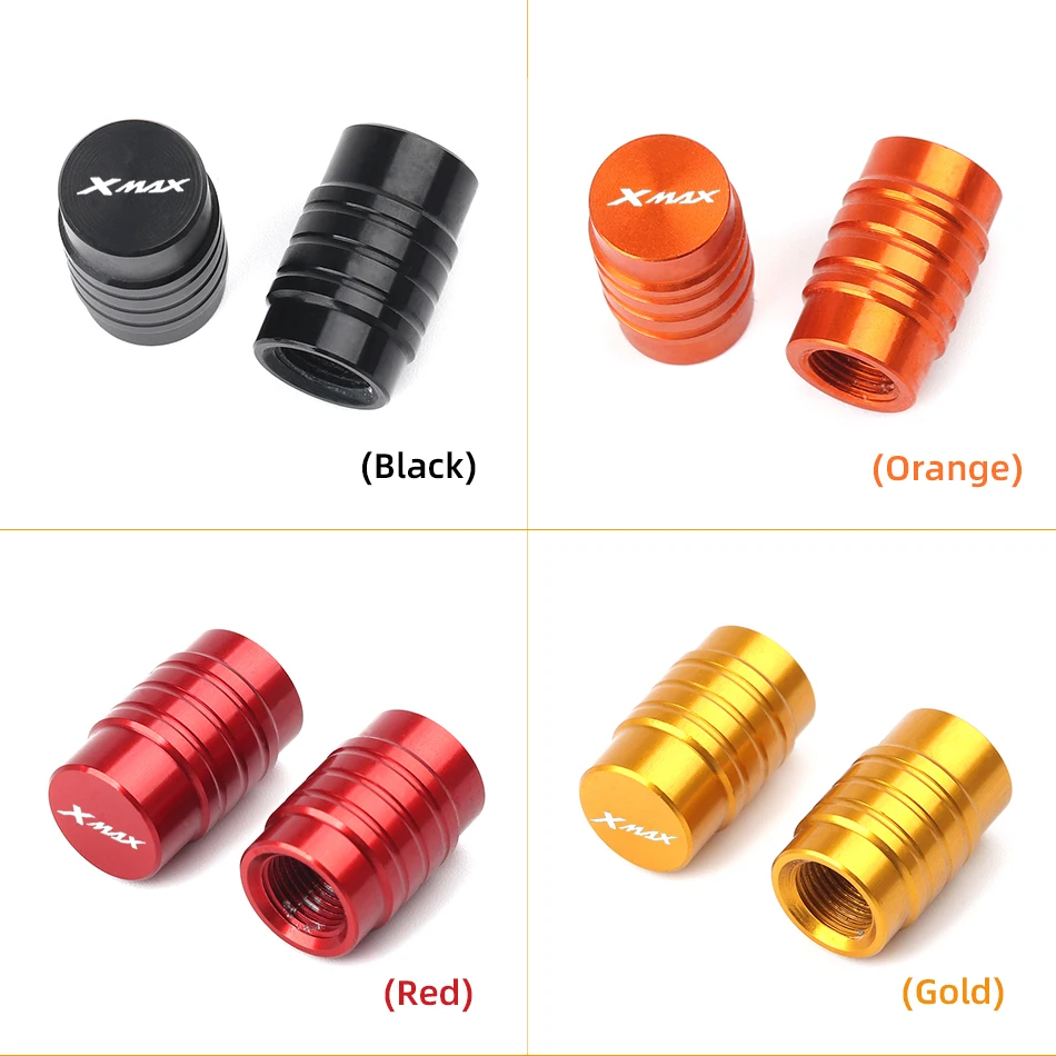 

For Yamaha XMAX250 XMAX300 XMAX400 2 Pcs Motorcycle CNC Accessories Front and Rear Wheels Tire Valve Stem Caps Airtight Cover