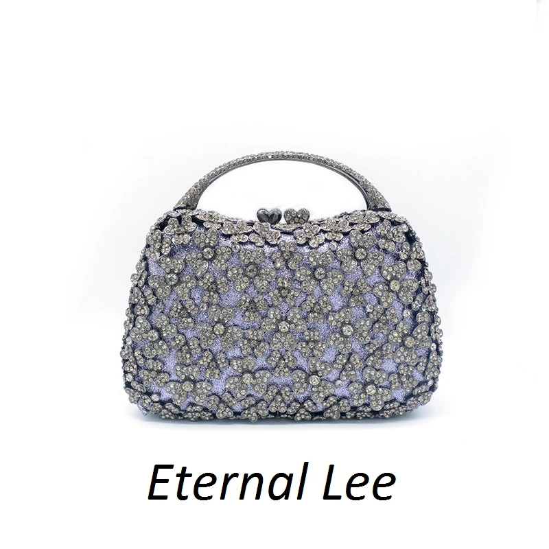 

ETERNAL LEE Handmade New Women's Luxury Diamond Evening Bag Party Wedding Handbag