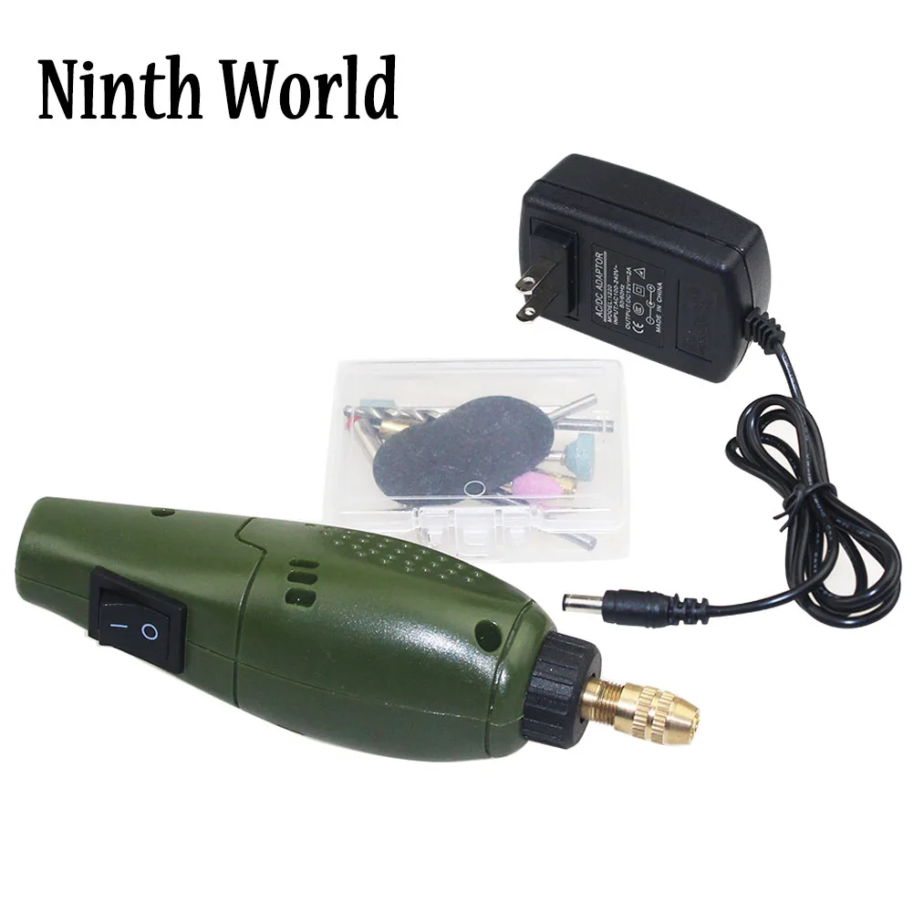 

Ninth World Super Mini Electric Grinding Set 12V DC Drill Grinder Tool for Milling Polishing Drilling Cutting Engraving EU Plug