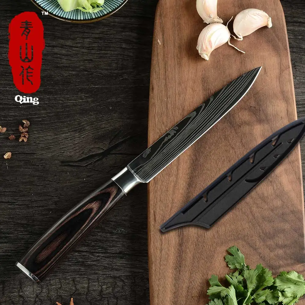 Qing универсальные ножи 5 дюймов кухонный нож из нержавеющей стали Западный стейк