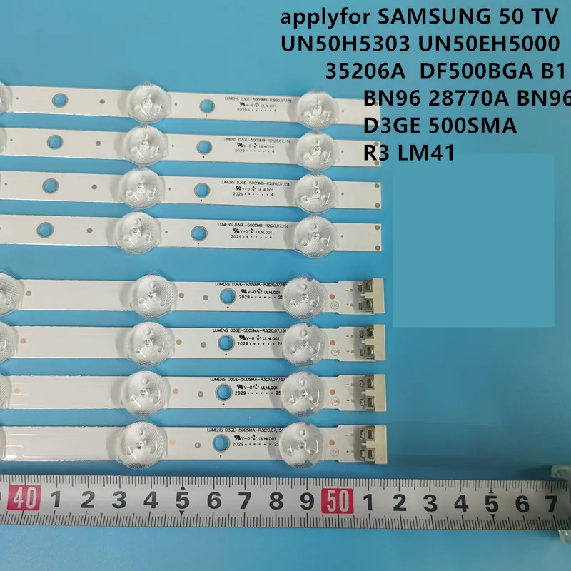 New 40pcs/Kit LED strip for SAMSUNG 50 TV UN50H5303 UN50EH5000 DF500BGA B1 BN96 28770A BN96 35206A D3GE 500SMA R3 LM41 00001Q
