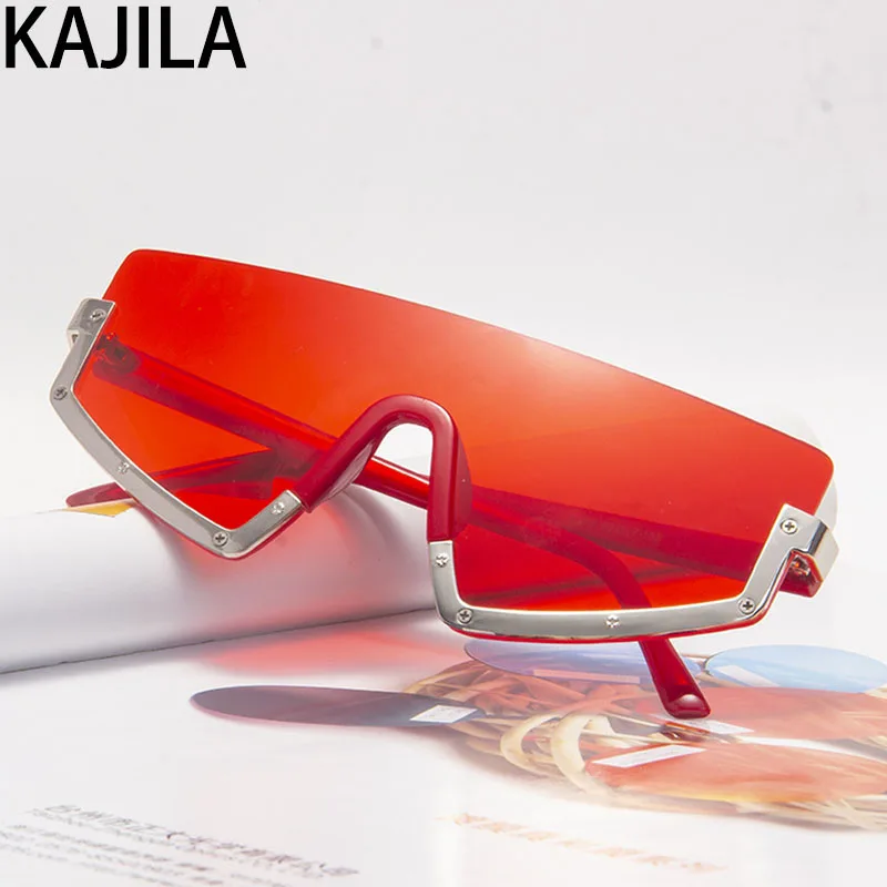 Солнцезащитные очки кошачий глаз с полуободковой оправой брендовые