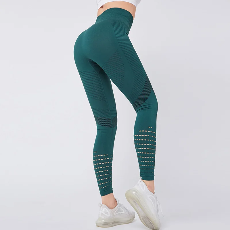 

Booty Lifting High Waist Fitness Leggings Seamless Quick Dry Sport Workout Yoga Gym Ankle Length Pants Suit