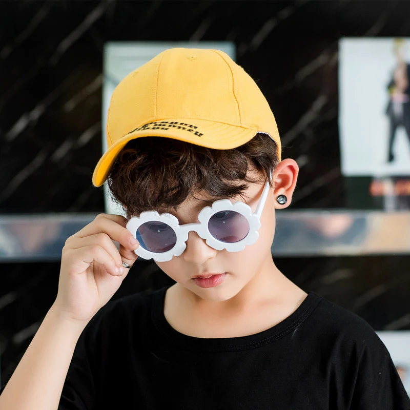 Солнцезащитные очки с подсолнухами для девочек новые летние пляжные малышей