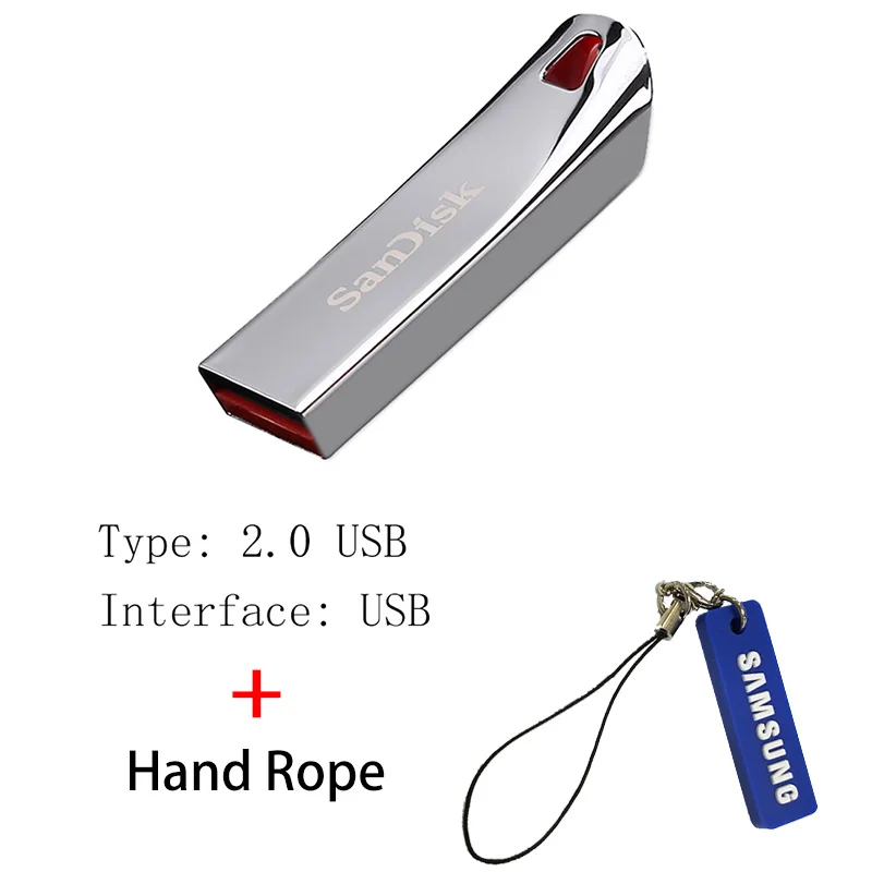 CZ71 AA Флеш-накопитель USB sandisk 32, 64, 16 ГБ, флешка 64 ГБ, 32 ГБ, 16 ГБ, флеш-накопитель 2,0, USB флешка, диск на ключ, память для телефона - Цвет: CZ71 AA