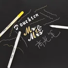 Маркеры для рисования A6393, 3 шт., золотые, серебряные, белые, водостойкие