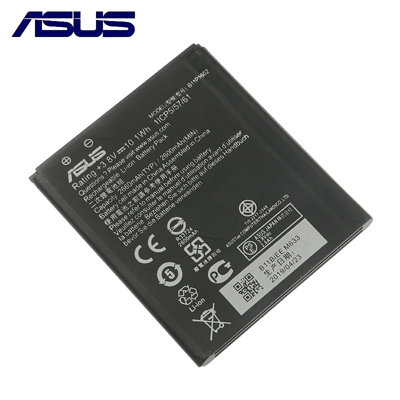 Оригинальный аккумулятор ASUS B11P1602 для телефона Zenfone Go ZB500KL X00AD X00ADC 2600