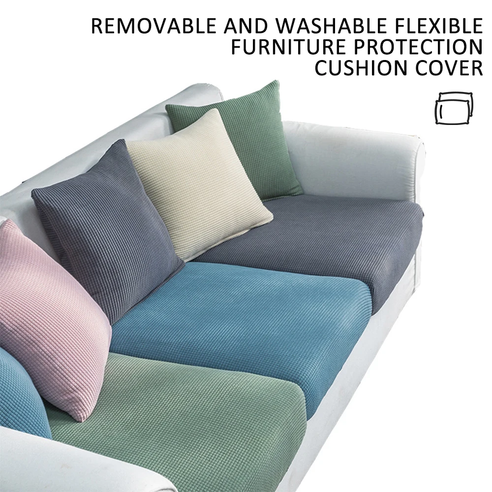 

Funiture Protector Jacquard Thick Sofa Cushion Cover Sofa Protector Seat Cushion Washable Textiles Slipcover Elastic Solid Color