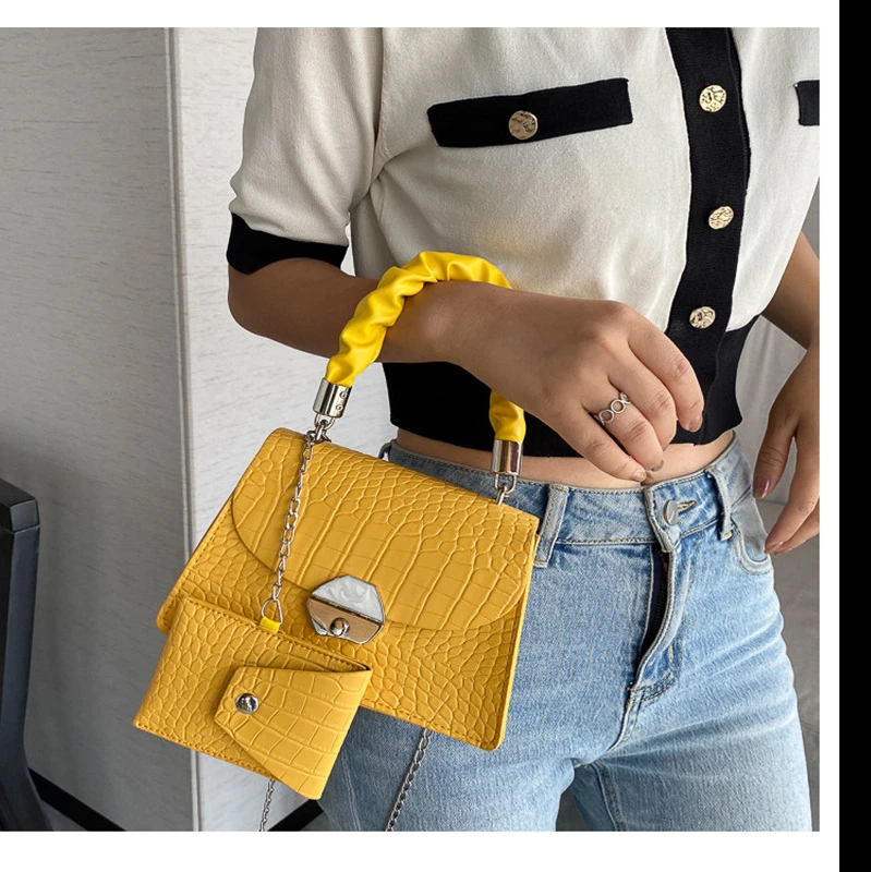 

Summer Small Bag Chain Bag Female 2020 New Tide Portable Small Square Bag Joker Ins Crocodile Messenger Bag