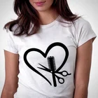 Футболки MI X в классическом стиле, футболки с надписью Love hairгардеробные инструменты, женские и мужские повседневные футболки (искусственная кожа)