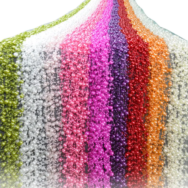 

Fishing Line Connecting Beads Artificial Pearls Beads Chain Garland Wedding Flowers Decoration Home Event Party Supplies