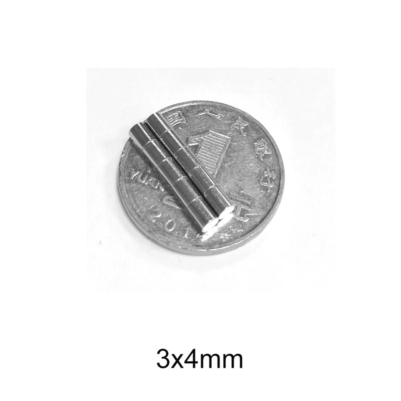 50 ~ 2500 шт. 3x4 мм мини магнит 3 x 4 высокопрочный редкоземельный постоянный 3*4