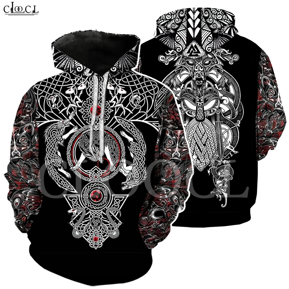 CLOOCL Модные мужские и женские толстовки Viking Tattoo 3D принт унисекс Толстовка Уличная