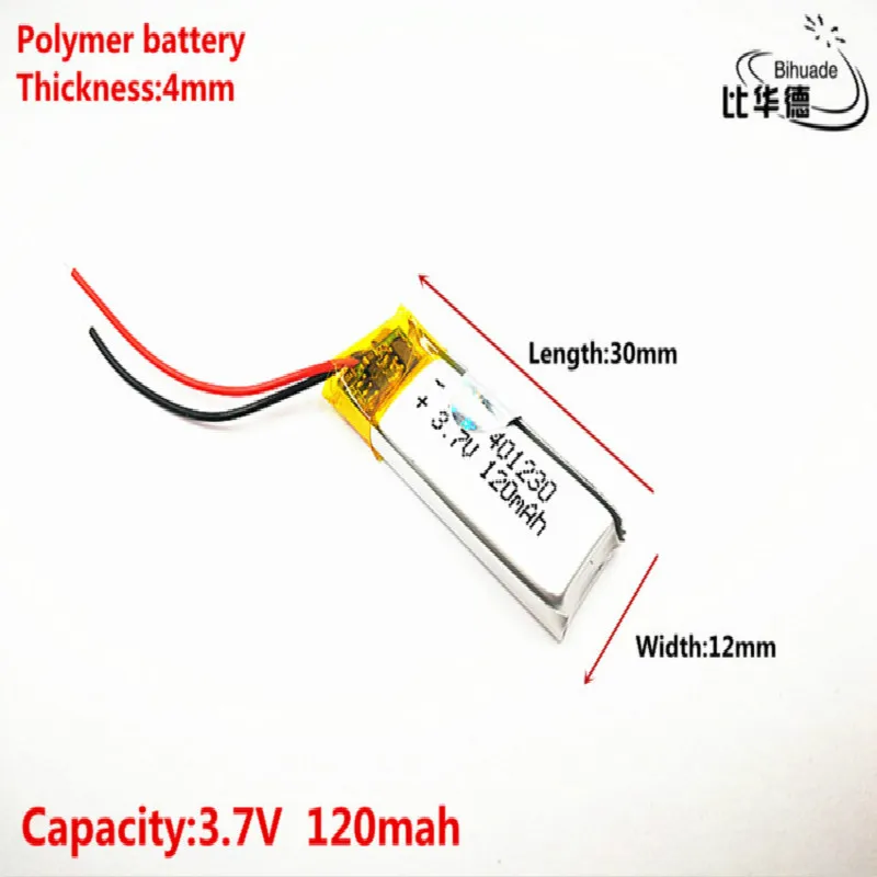 

Good Qulity 3.7V,120mAH,401230 Polymer lithium ion / Li-ion battery for TOY,POWER BANK,GPS,mp3,mp4