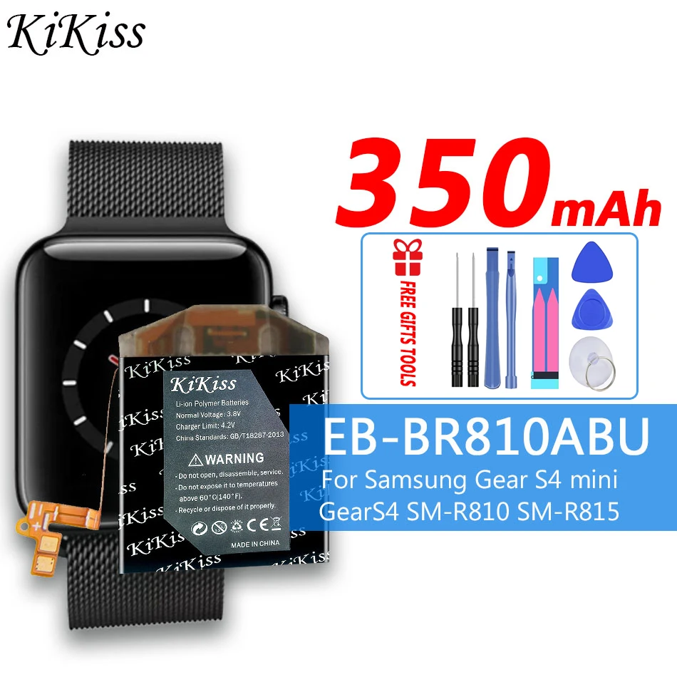 

EB-BR810ABU Battery For Samsung Gear S4 mini GearS4 SM-R810 SM-R815 42mm Smart-Watch Battery High Capacity 350mAh