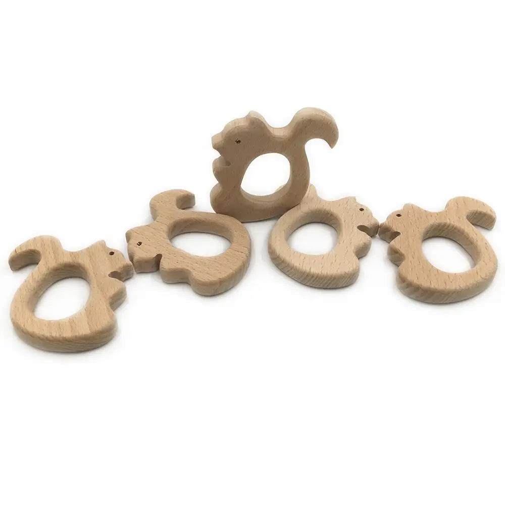 Новинка детский деревянный Прорезыватель для зубов сделай сам буковая цепочка
