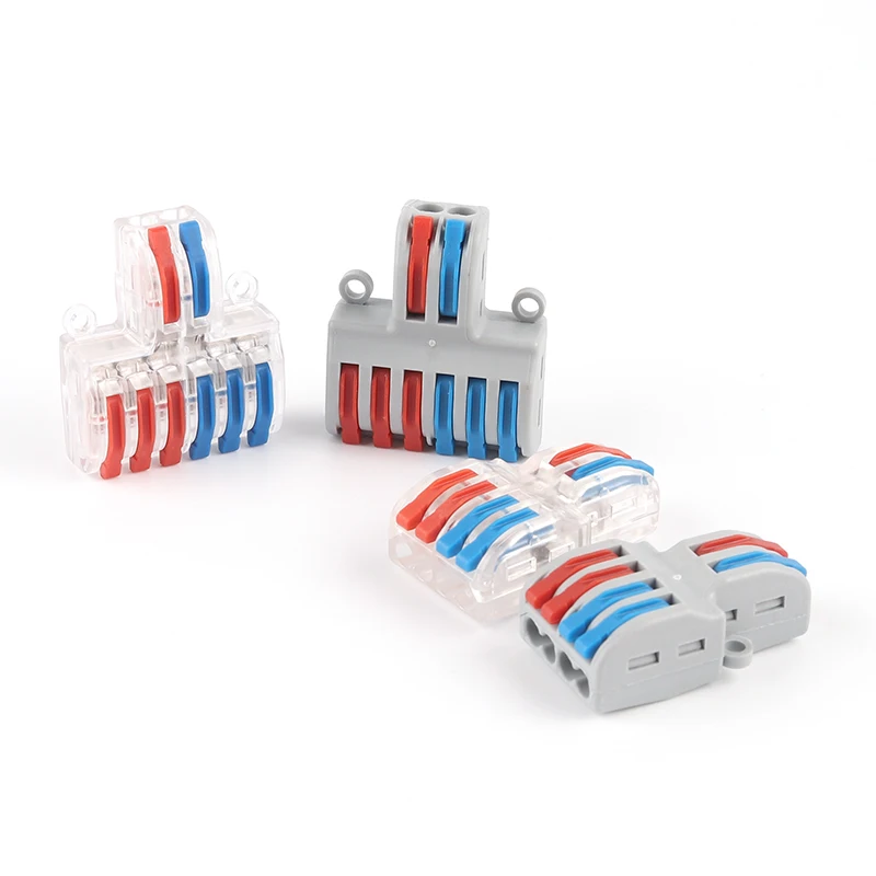 

Fast Wire Cable Connectors SPL Universal Compact Conductor Spring Splicing Wiring Connector Push-in Terminal Block 0.08-4.0mm2
