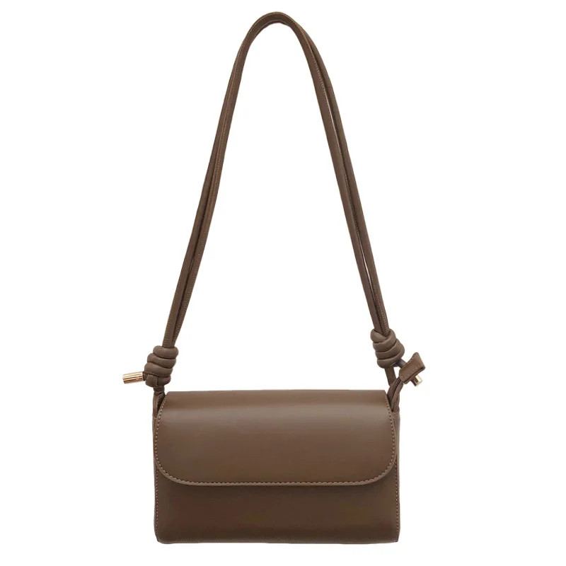 

2021 New Vintage One-shoulder Small Square Bag Texture Popular Simple Solid Color Stiletto Bag Shoulder Bag