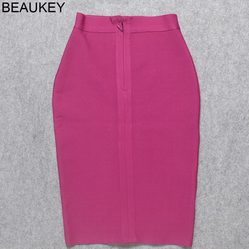 BEAUKEY фуксия 2019 Новое Женское Бандажное одноцветная бальная юбка одежда для