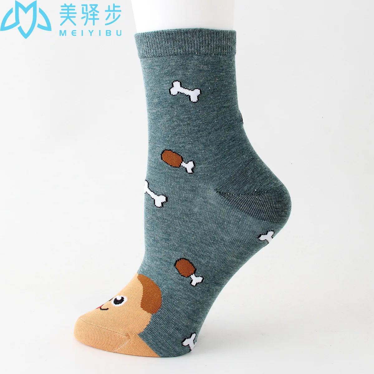 12 Pairs Per Set Winter New Korean Jacquard Cartoon Puppies Female Lovely Jacquard Sock Gift Wholesale