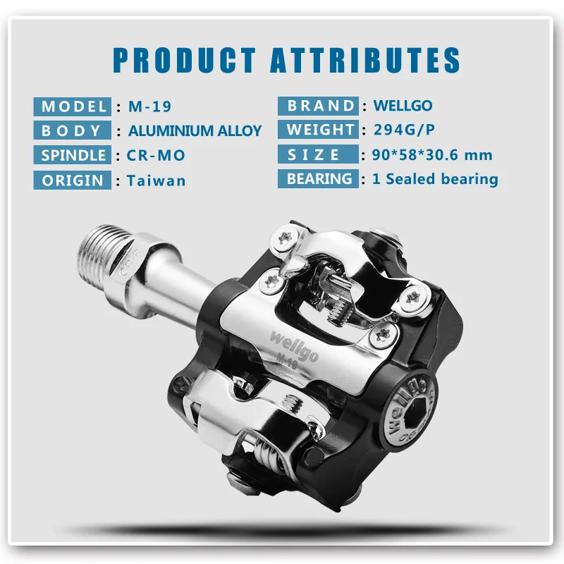 Wellgo велосипедные педали M19 велосипедный держатель для ног mtb All сплав Cr Mo Сталь