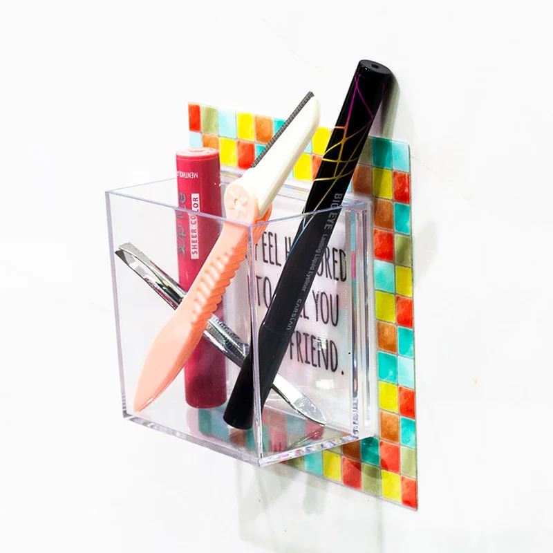 Бесшовные стикеры Настенные акриловые ящик для хранения прозрачный хлопок банка