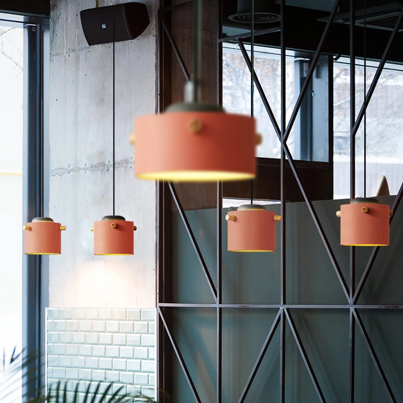 

Macaron Internet Celebrity pendant light Nordic Simple Modern Restaurant lighting Bedroom Bedside Light Bar Cafe penant lamps