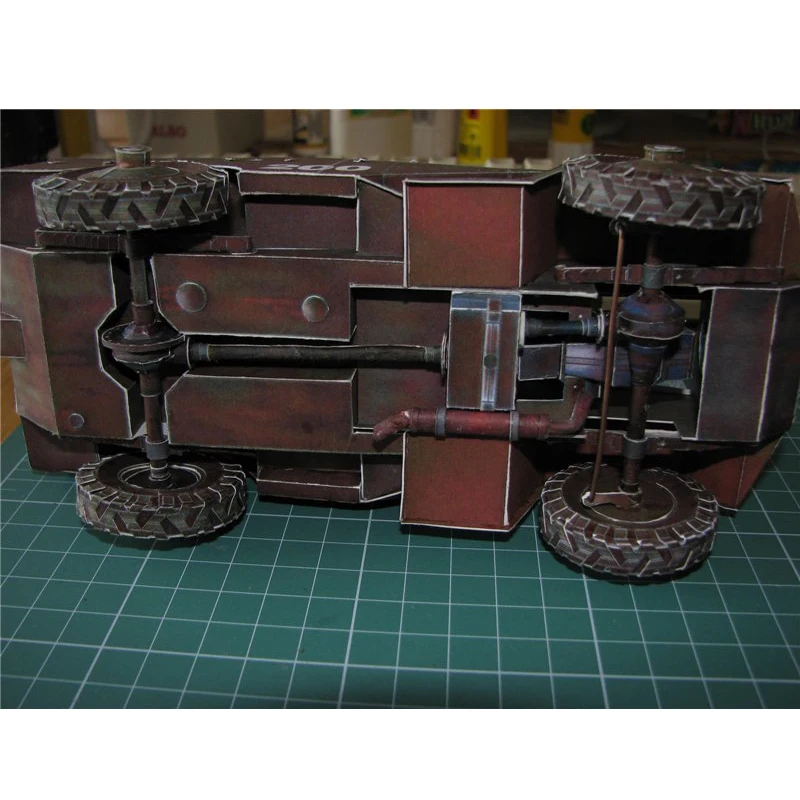 3D крафт бумаги игрушка 1:25 весы Второй мировой войны Советского Союза BTR 40 Броня