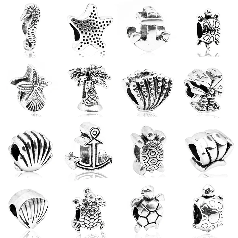 

Large amount of zhuhai xinghai shell pearl DIY large hole metal isolation beads suitable for Pan spell bracelet