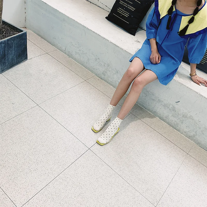 SP &amp CITY/японские короткие носки в горошек с закругленными краями для женщин