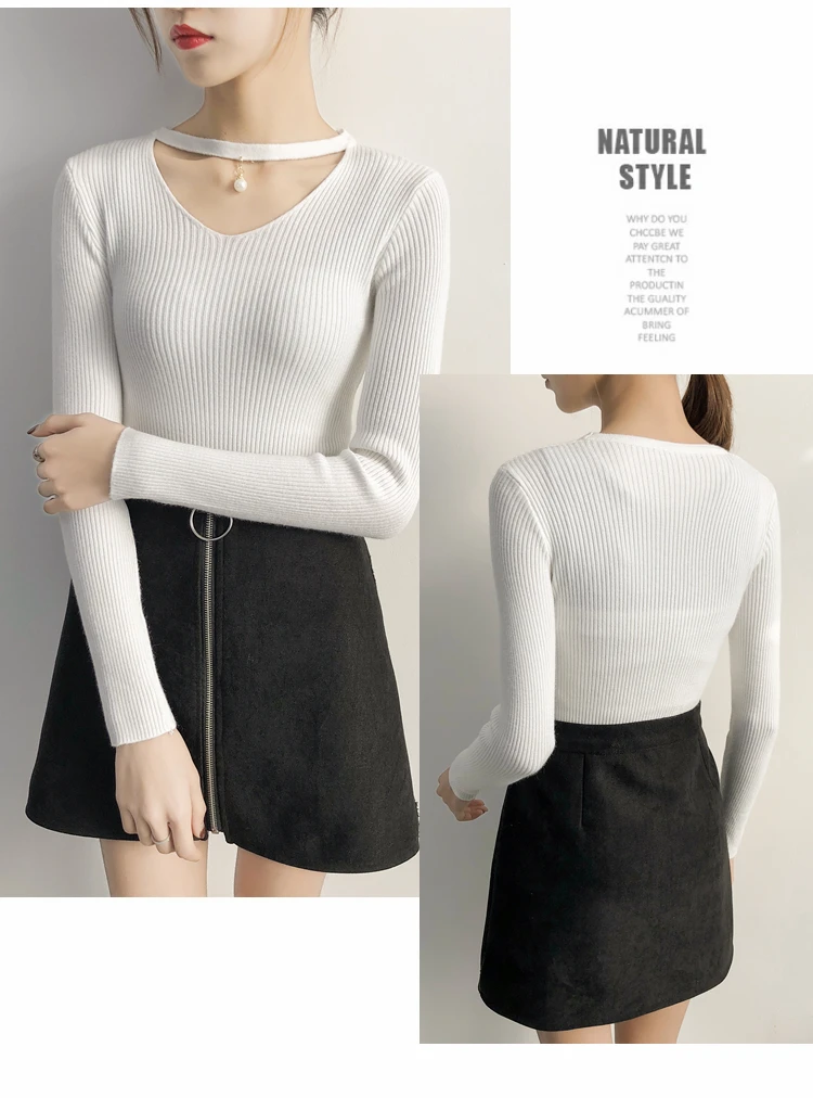 Шикарные женские свитера 2021 зимние топы свитер с V-образным вырезом женский