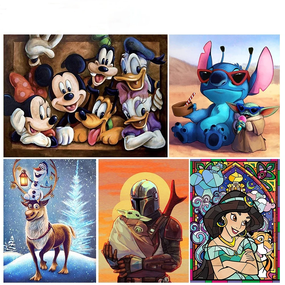

Алмазная живопись Disney, вышивка крестиком, 5D алмазная вышивка, полноразмерная картина, бусина для творчества, домашний декор, полноразмерная...