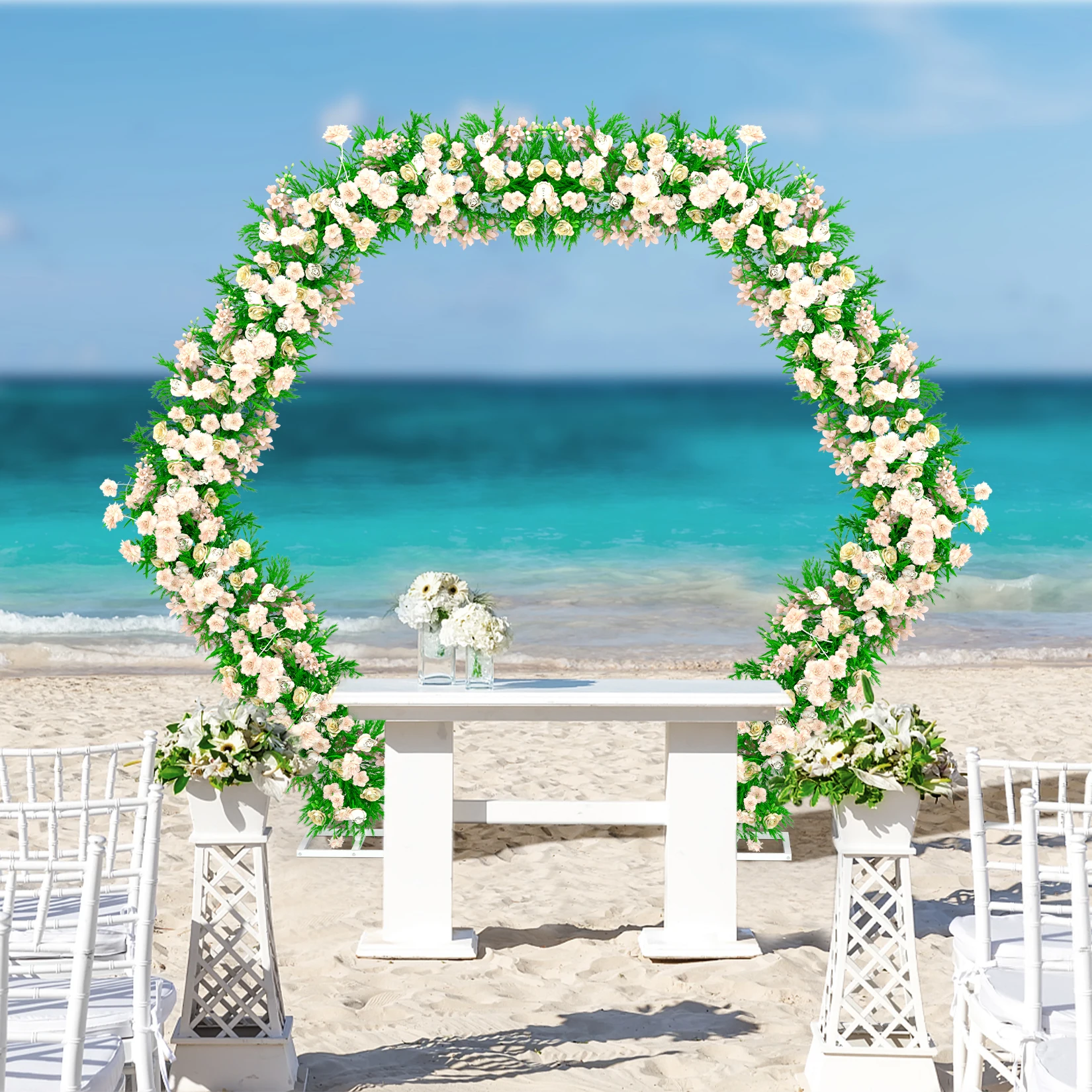 Arch Wedding Archway Backdrop Metal Wrought Iron Arch Frame DIY Decoration for Prom Valentine's Day Party Birthday Shelf