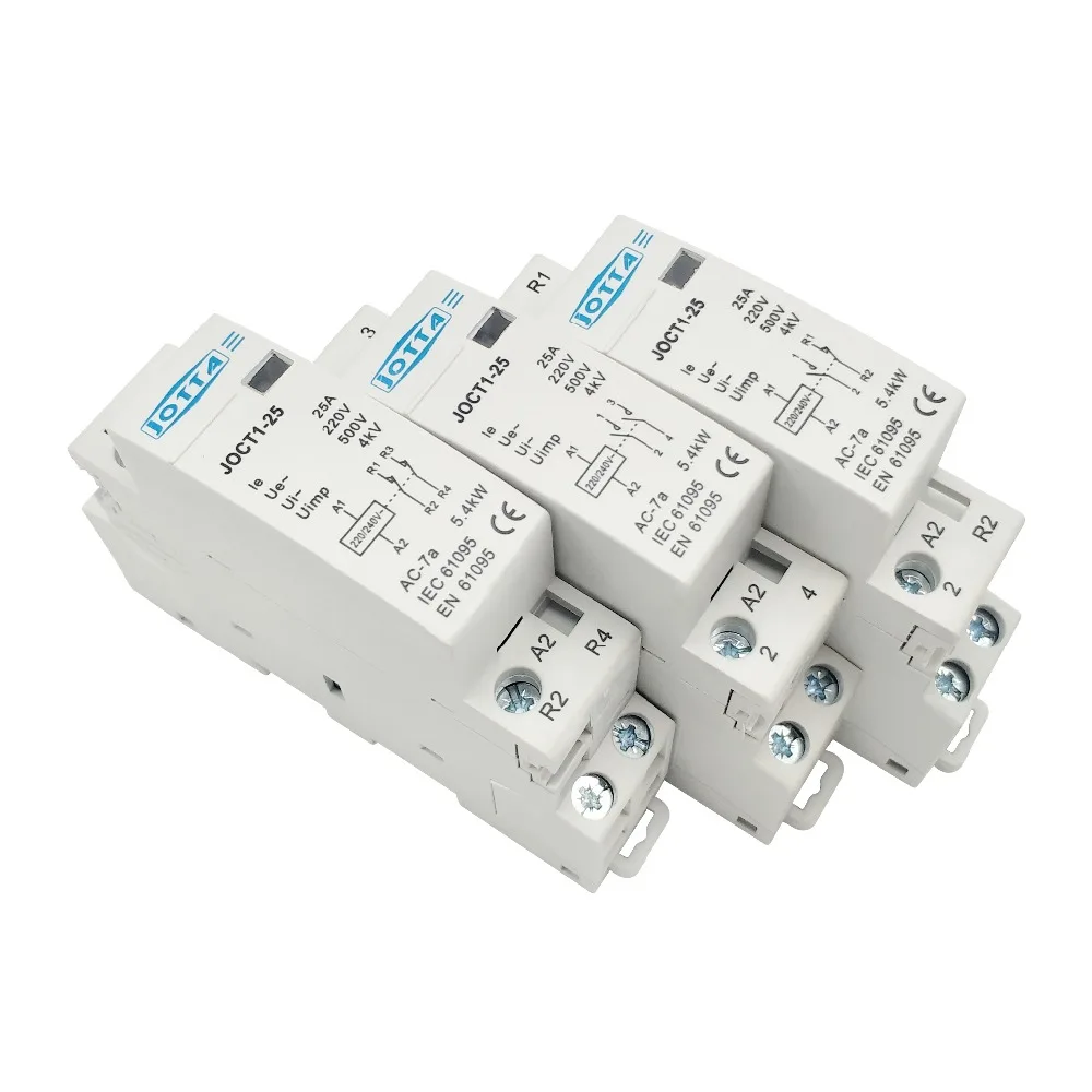 Американская классификация проводов 2р 16A/20A/25A 220 V/230 V 50/60HZ din rail AC контактор для дома 1NO 1NC/2NO/2NC