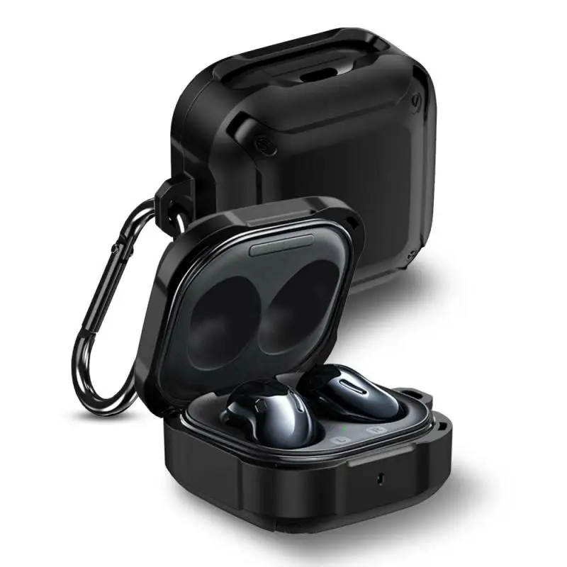 

Защитный чехол с карабином, силиконовый чехол для Samsung Galaxy Buds Live/Pro, защитный чехол для наушников