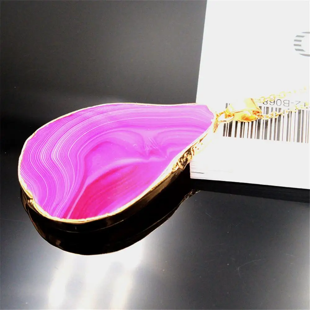 Оптовая продажа 6 шт./лот натуральный Агаты ломтики Кулон Нерегулярные