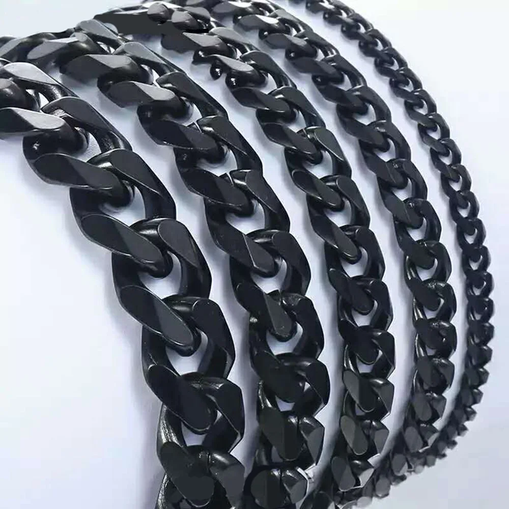 Black Color Ньюалл нержавеющая сталь цвета: золотистый, серебристый круглая Лыжная мужская шапка, утепленная браслет мужской кубинской цепочка на руку аксессуары для мужчин подарок пара браслет - Окраска металла: Black Color