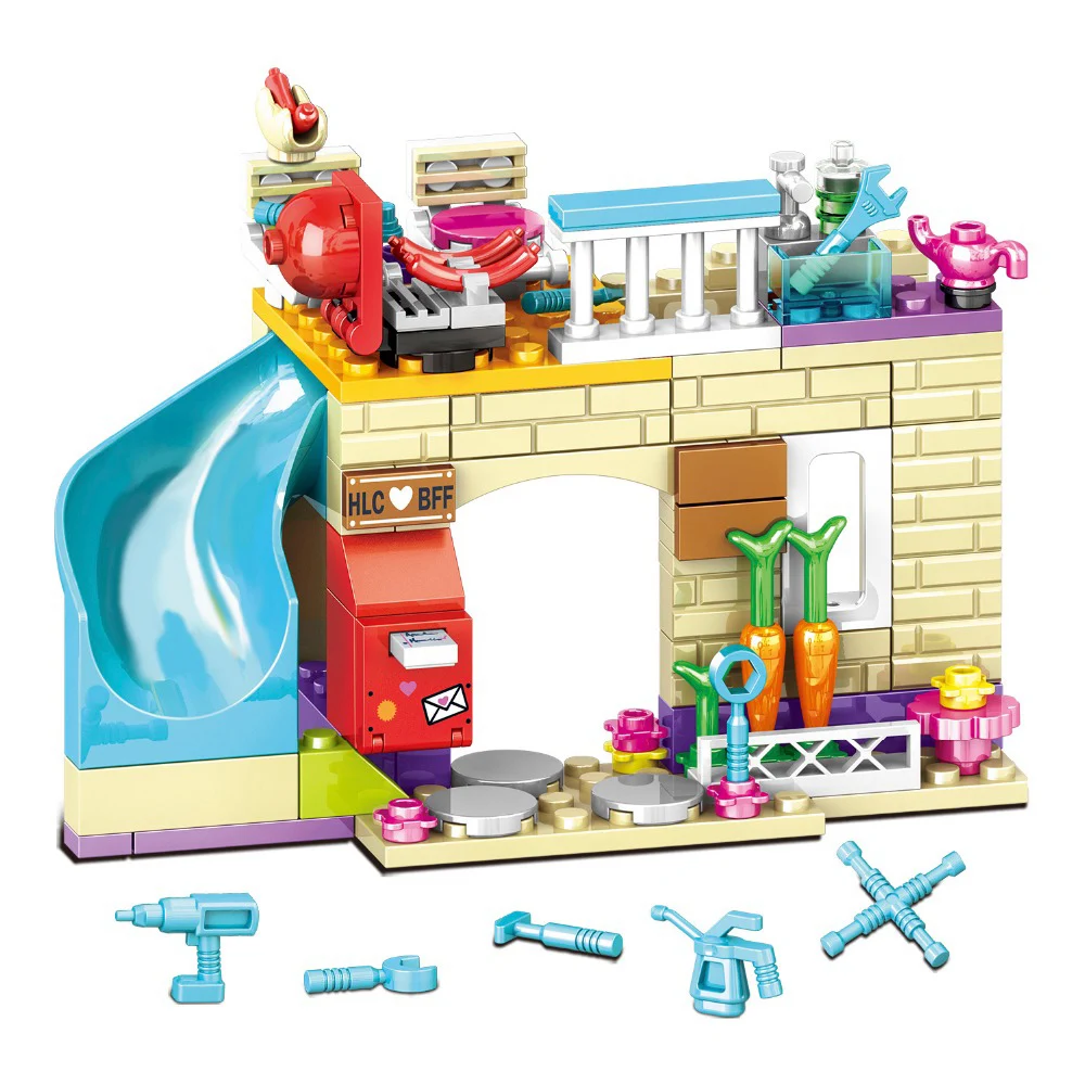 4 в 1 строительные блоки для девочек друзья Дружба дом укладка кирпичи игрушки