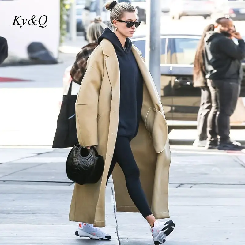 Hailey's Same Fashion хаки высококачественное двустороннее шерстяное кашемировое