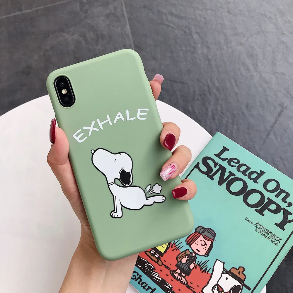 Хит чехол для телефона с рисунком собачки из мультфильма арахис Apple iPhone 7 8 11 pro X s 6