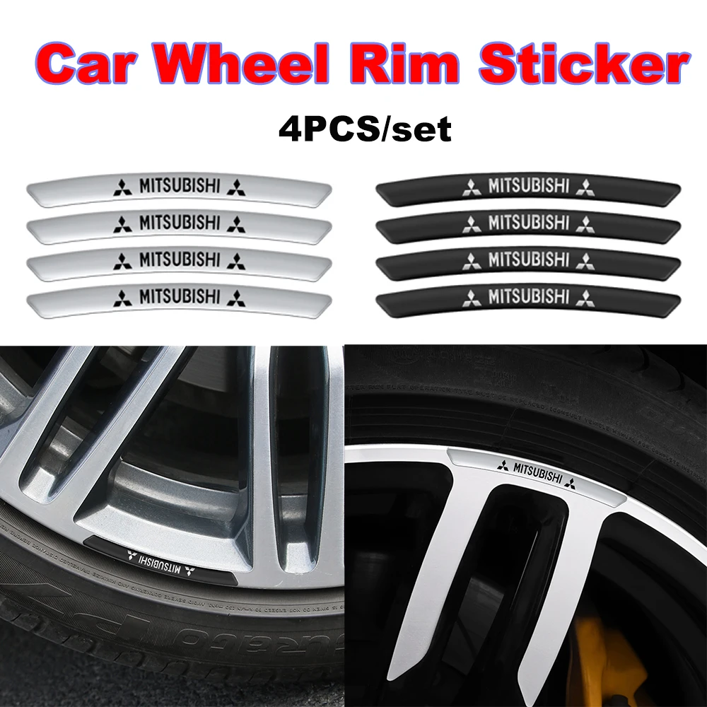 

Car Badge Wheels Hub Stickers Rim Decoration Decal Auto Accessories For Mitsubishi ASX Lancer 10 200 EVO Pajero Outlander 3 EX