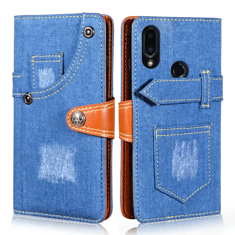 Ковбойский Стиль чехол для Meizu Note 9 чехол Модный джинсовый узор кожаный чехол для Meizu Note 9 M923Q индивидуальный чехол для телефона