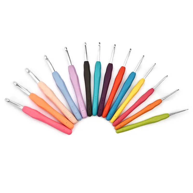 Крючки для вязания с резиновой ручкой эргономичная ручка 2-10 мм | Дом и сад