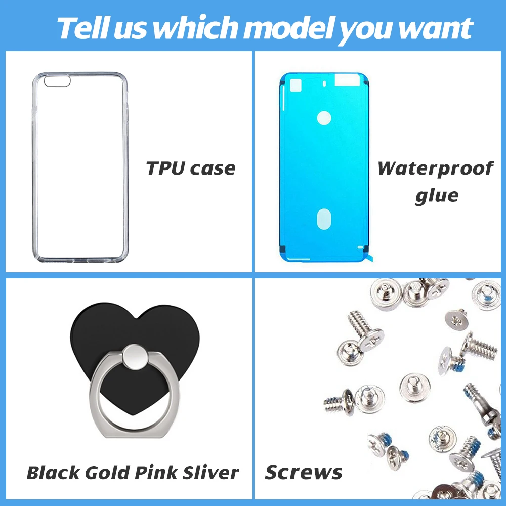 Черный и белый ЖК-дисплей Замена для iPhone 5 5S SE 6s 3D кодирующий преобразователь сенсорного экрана в сборе без битых пикселей для A1530 A1533 A1453 - Цвет: Parts for iPhone