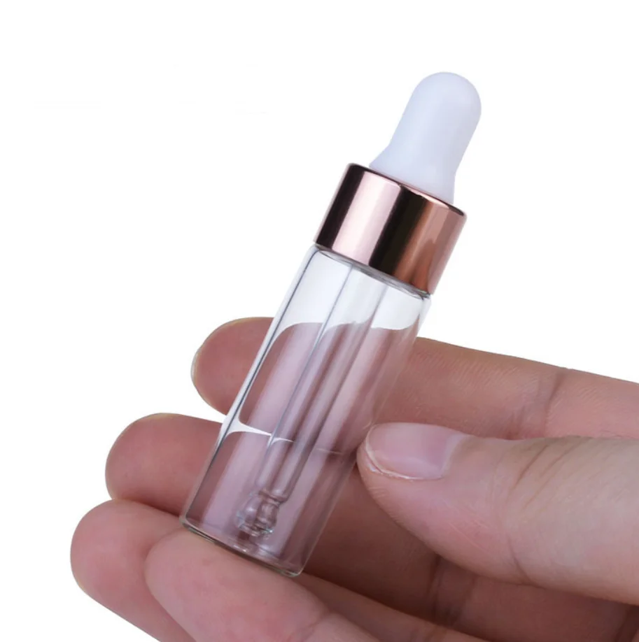 100 шт./лот мини флаконы с пипетками для ароматерапии эфирным маслом розовым