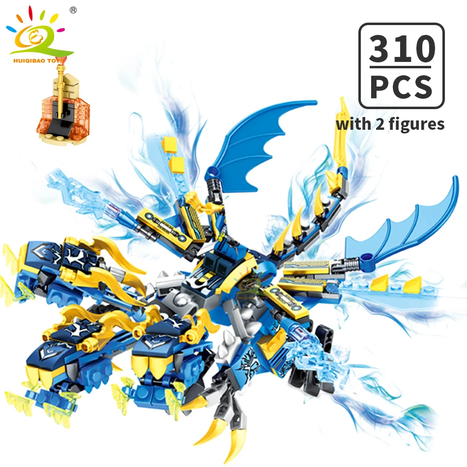 HUIQIBAO ниндзя-Дракон модель строительные блоки с Kai Jay рыцарские фигуры кино город